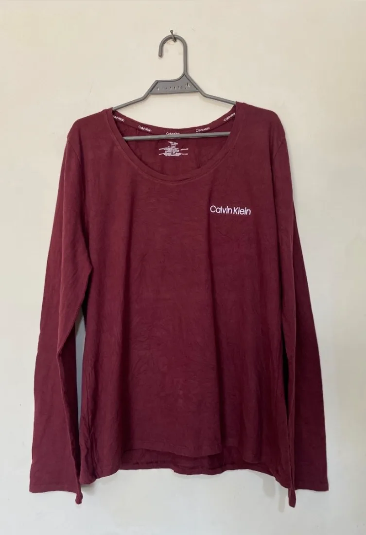 Maroon Chest Logo Long Sleeve Shirt — photo 2 of 2
