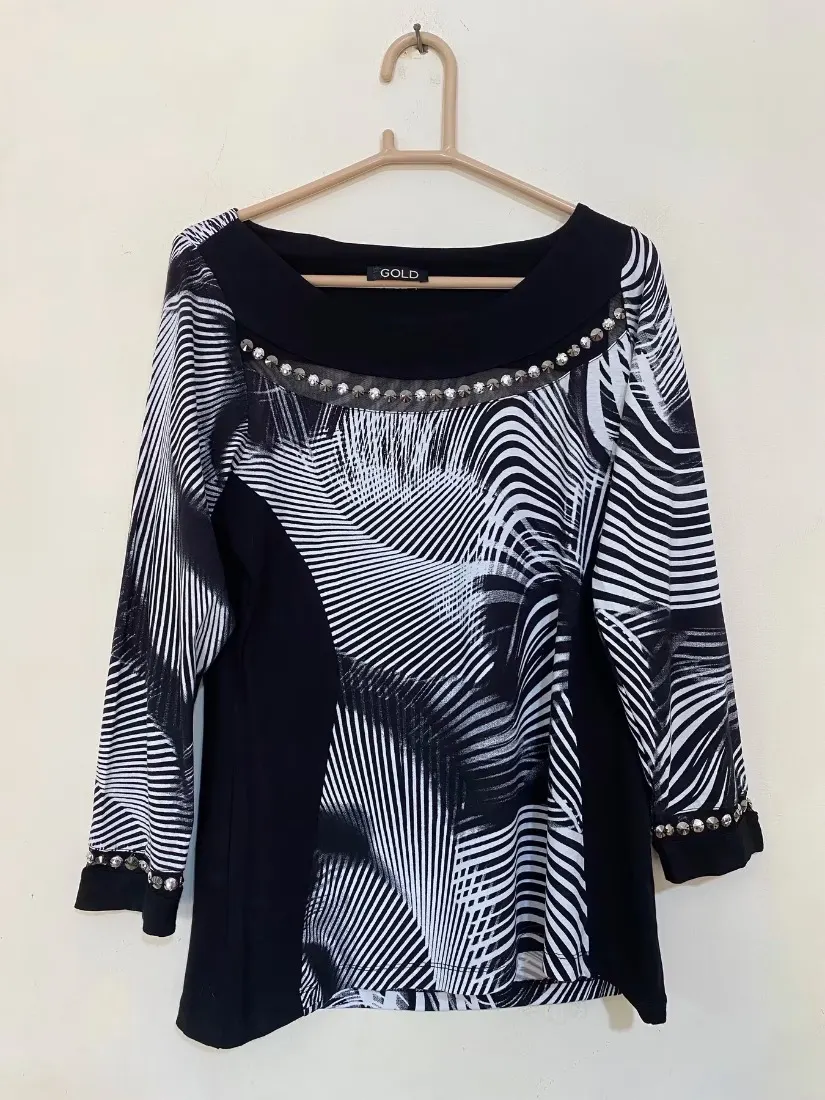 Zebra Wave Studded Top — photo 2 of 2