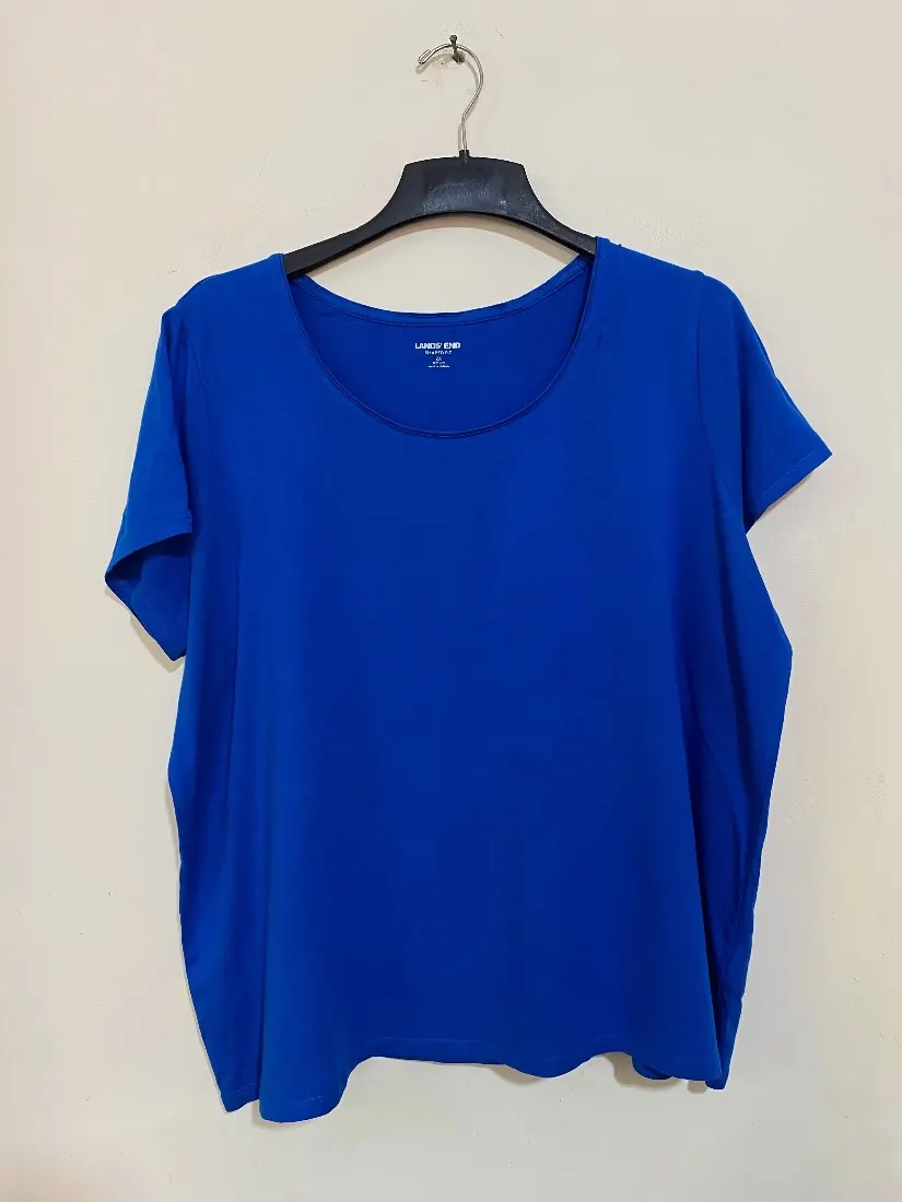 Royal Blue Scoop Neck Tee — photo 2 of 2