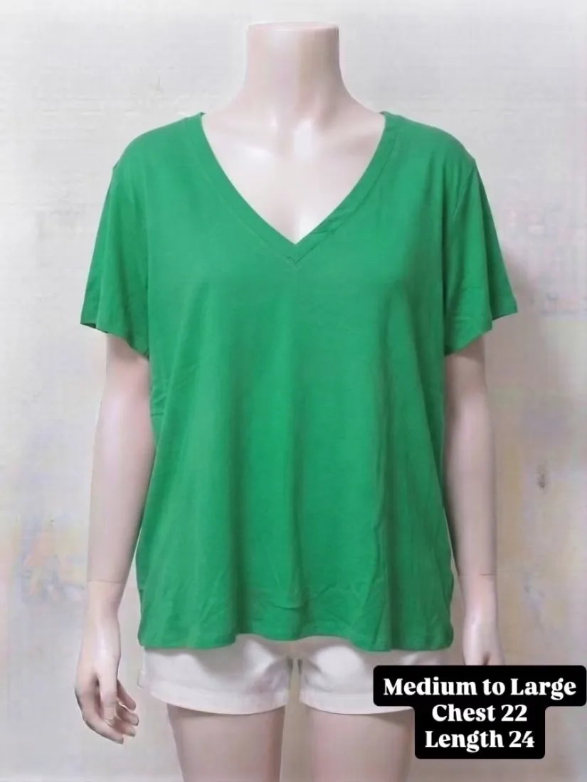Kelly Green V-Neck Tee