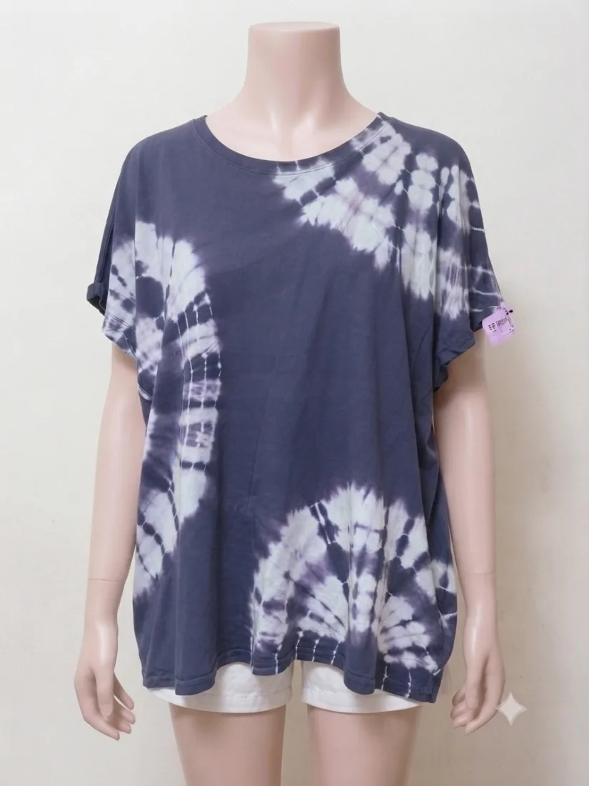 Blue Tie-Dye Casual Tee