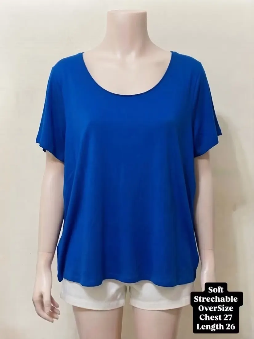 Royal Blue Scoop Neck Tee