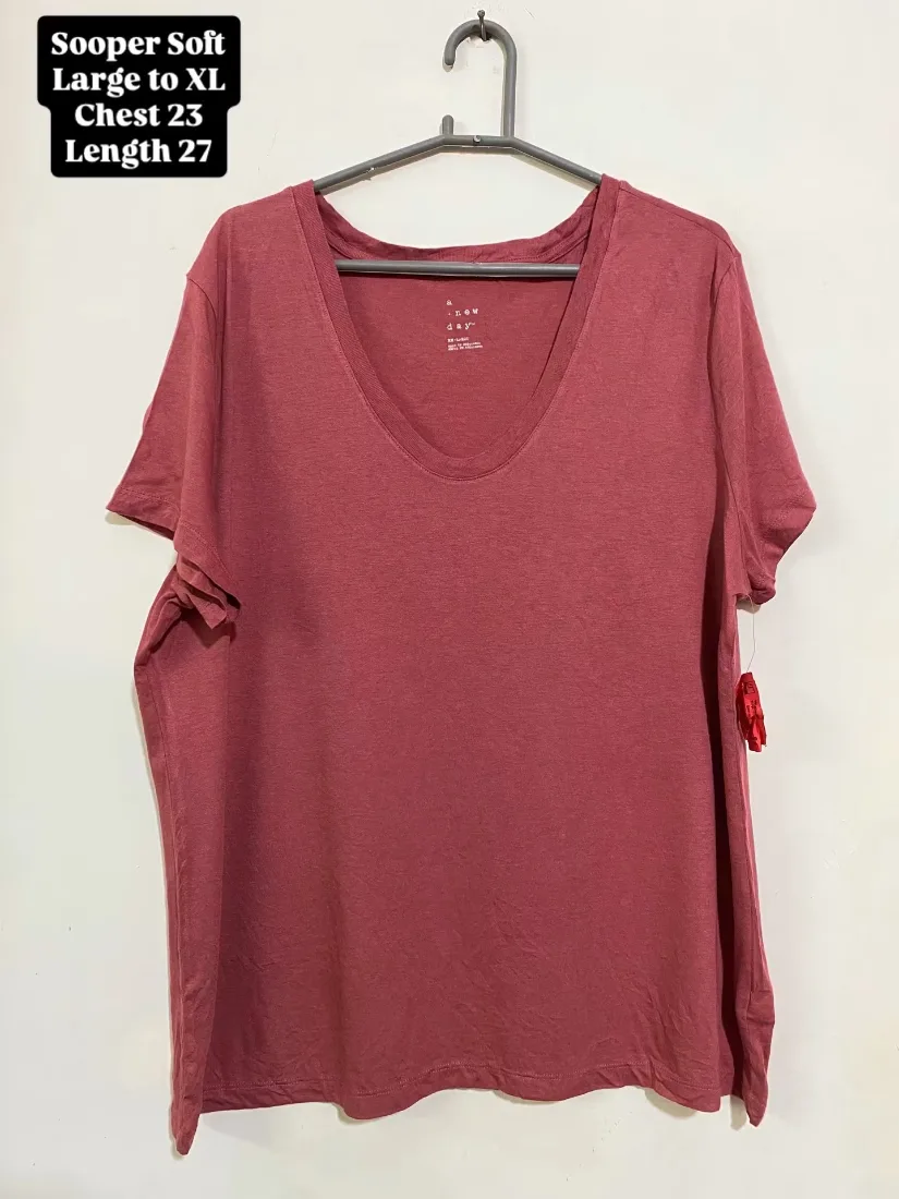 Muted Rose V-Neck Tee