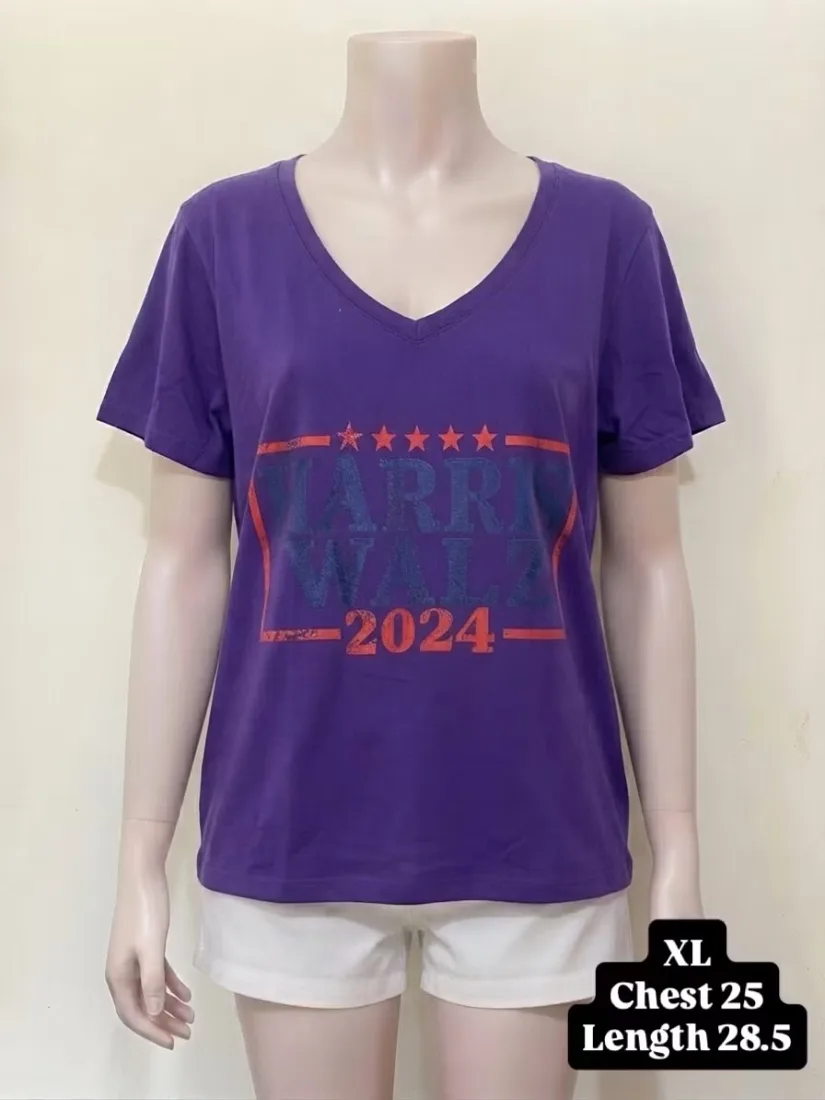 Harris Walz 2024 Purple Campaign Tee