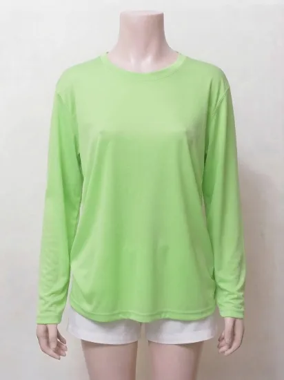 Lime Green Athletic Stretch Long-Sleeve Sports Shirt