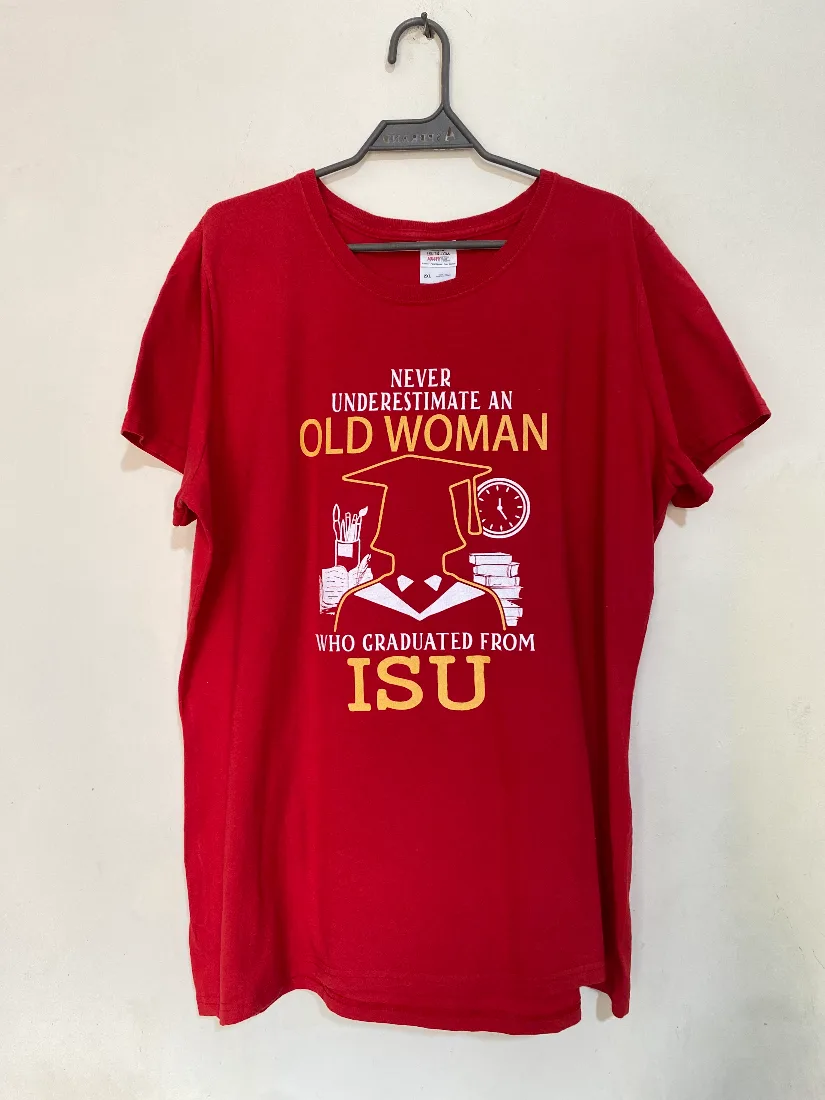 Red Slogan Print Graduation T-Shirt — photo 2 of 2