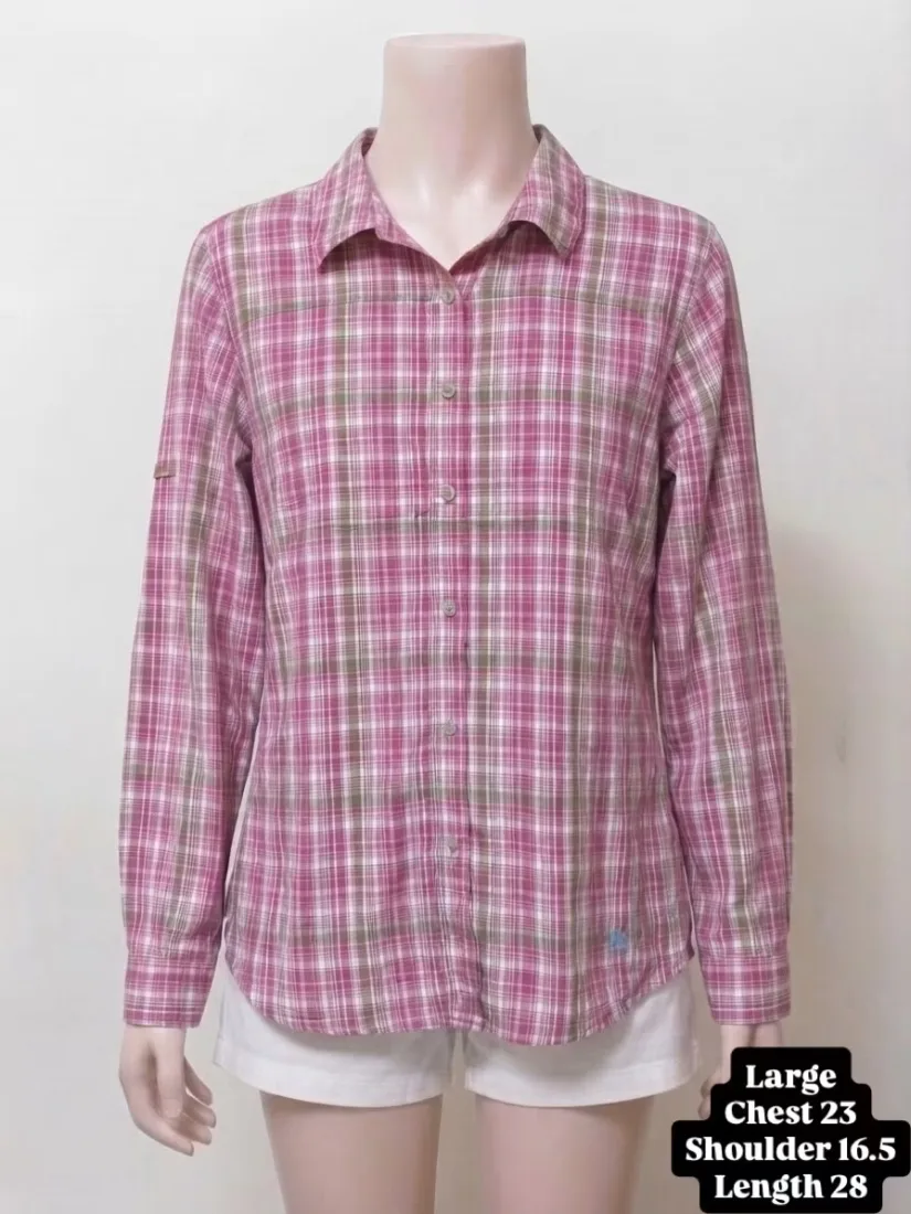 Pink & Olive Plaid Button-Down Shirt