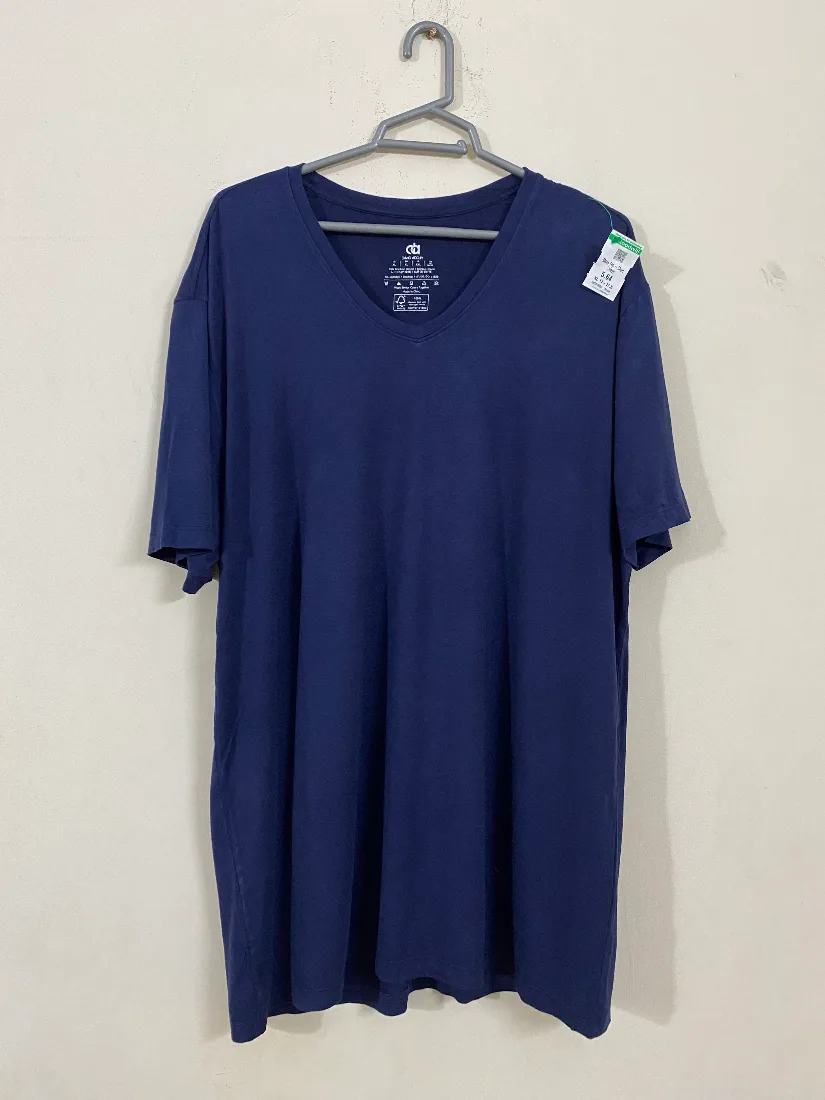 Navy Blue V-Neck T-Shirt for Women    — photo 2 of 2