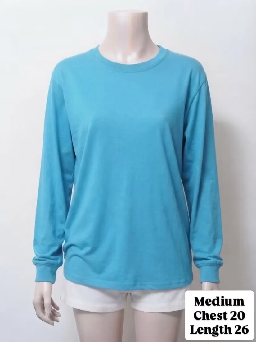 Plain Aqua Blue Tee