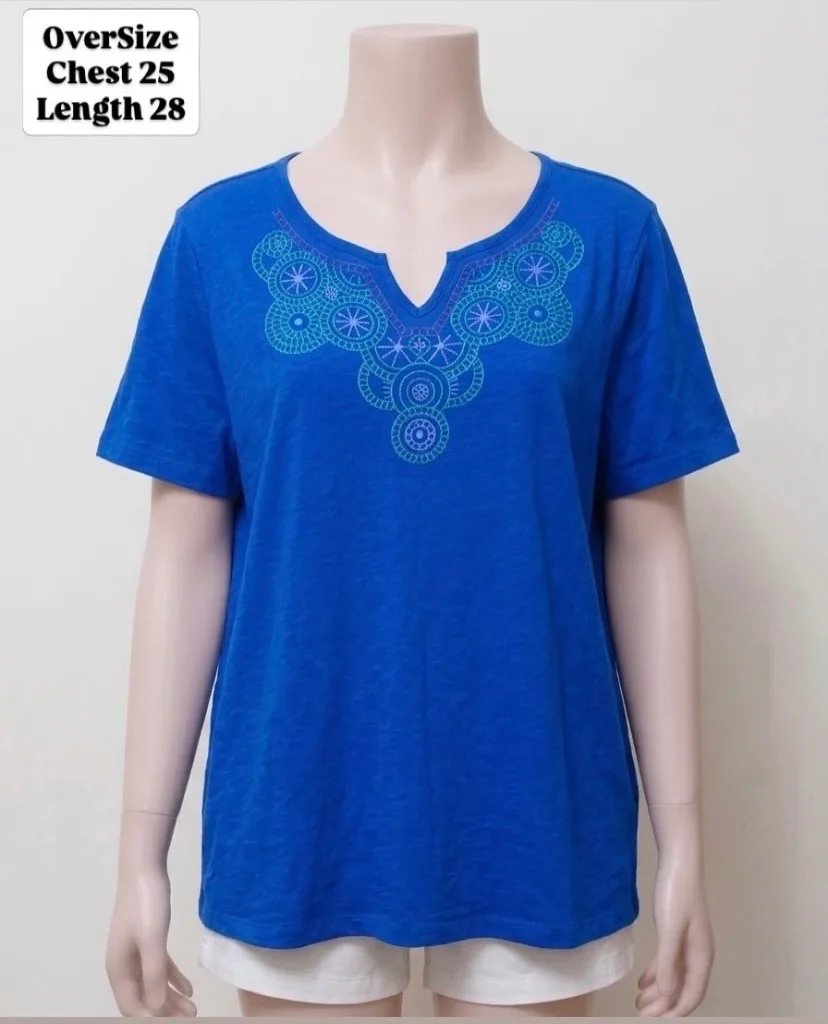 Royal Blue Oversized Cotton T-Shirt