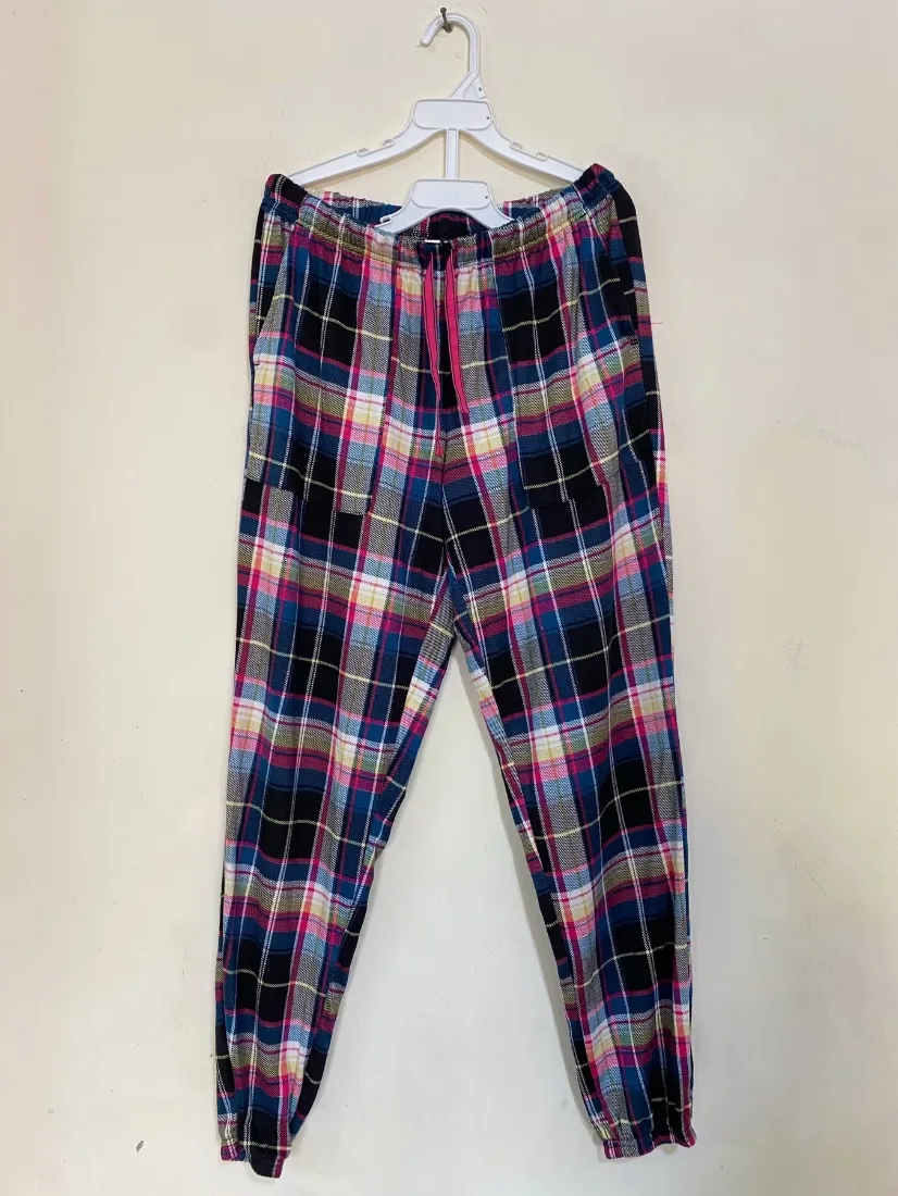 Multi-Color Plaid Cuffed Lounge Trouser — photo 2 of 2