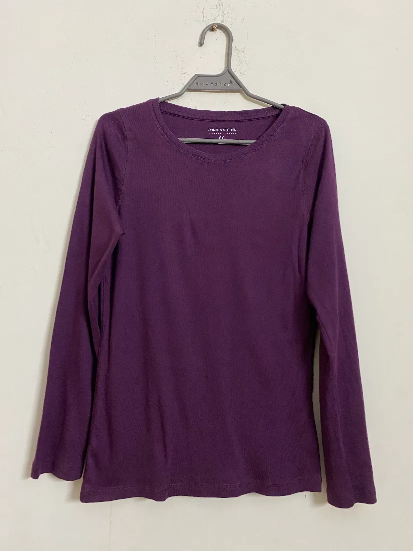 Deep Plum Full-Sleeve Everyday Tee — photo 2 of 2