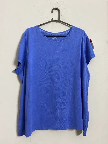 Classic Blue Round-Neck Casual Tee