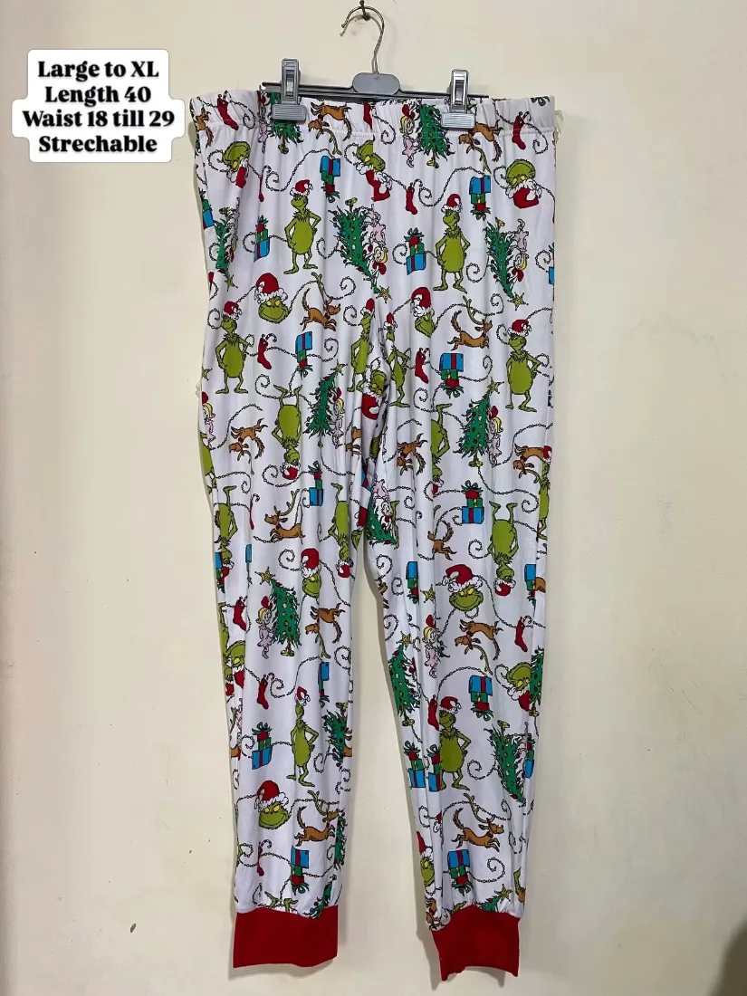Grinch Cuffed Pajama Pants
