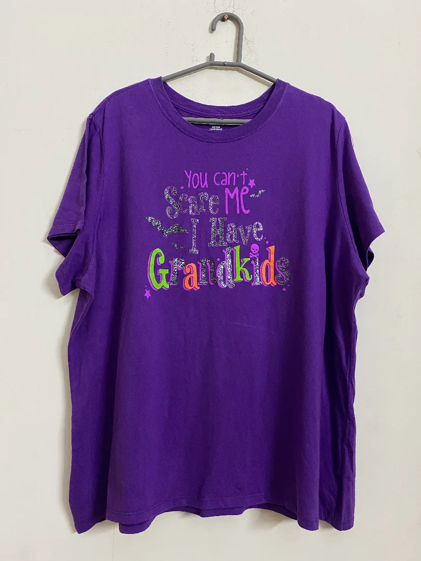 Funny Quote Graphic Oversized Purple T-Shirt — photo 2 of 2