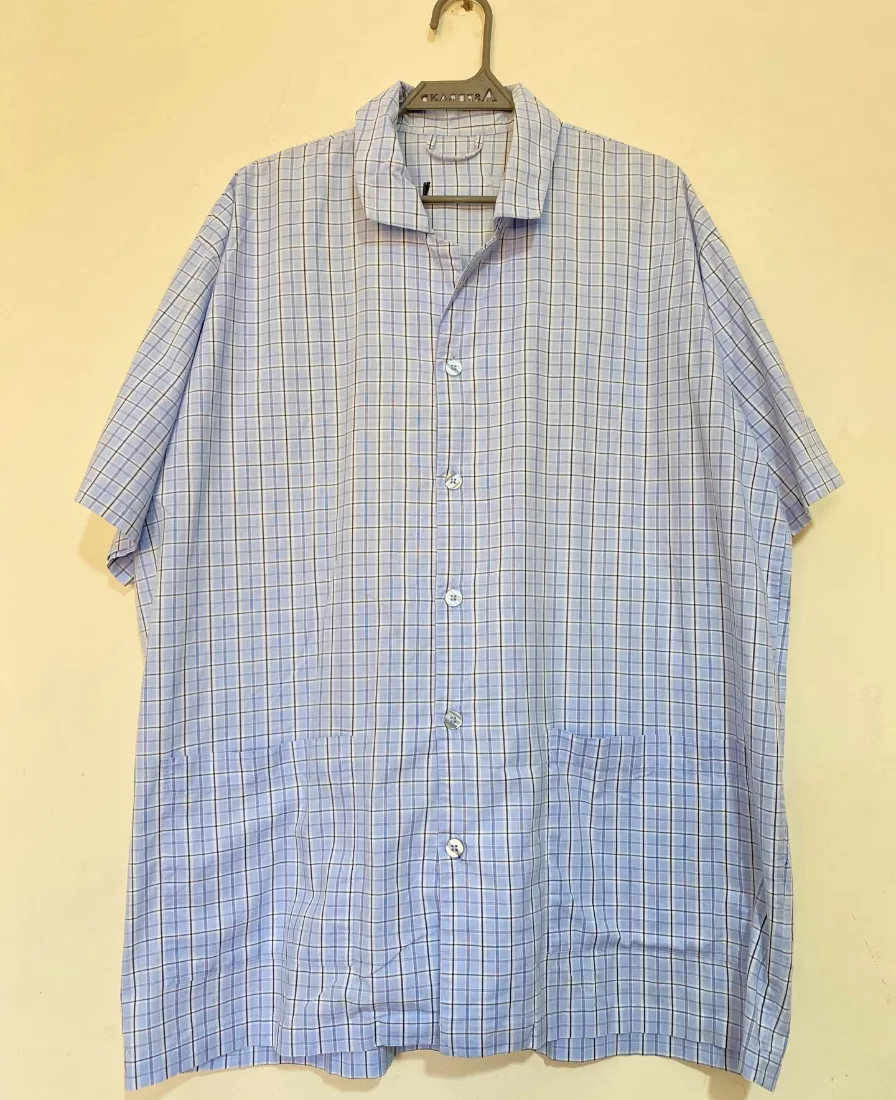 Light Blue Check Front Pocket Button-Down Shirt — photo 2 of 2