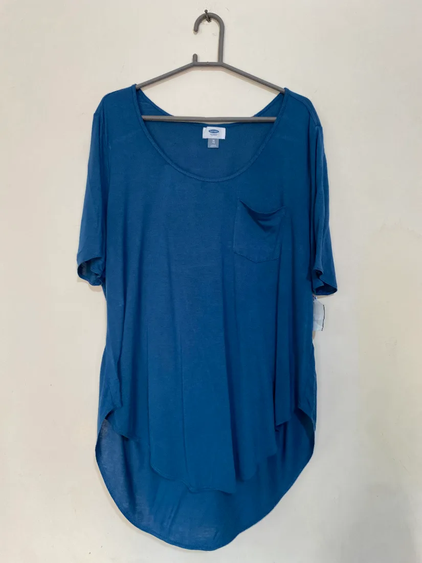 Teal Scoop Pocket High-Low Tee — photo 2 of 2