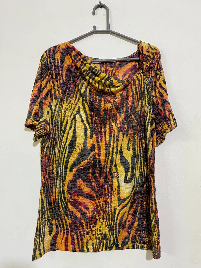 Sunset Tiger Print Statement Tee