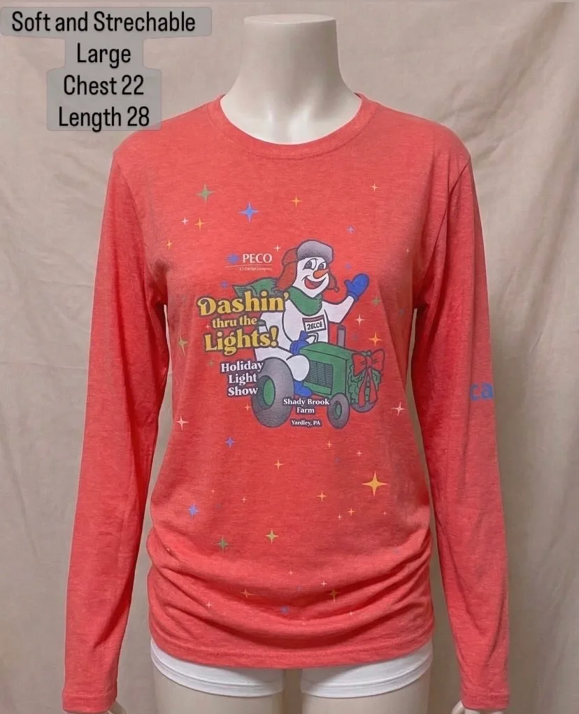 Holiday Light Show Snowman Long Sleeve Tee