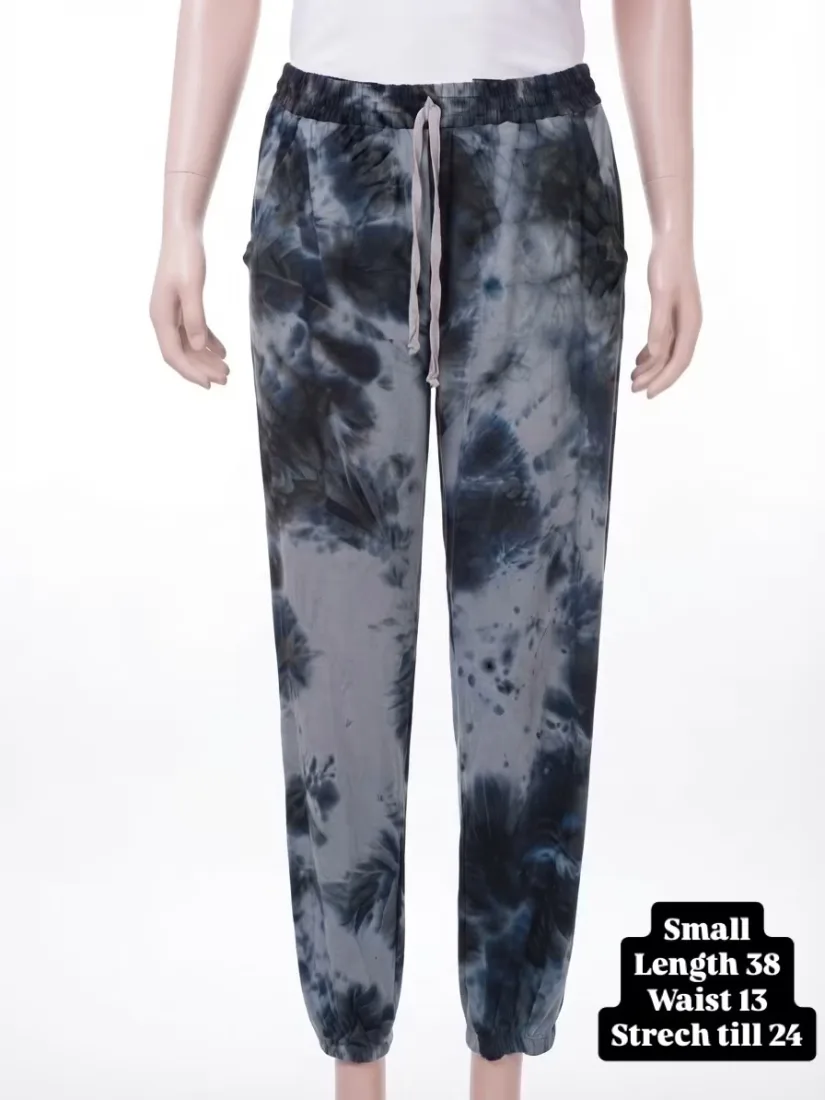 Grey & Black Cloud Print Lounge Trouser