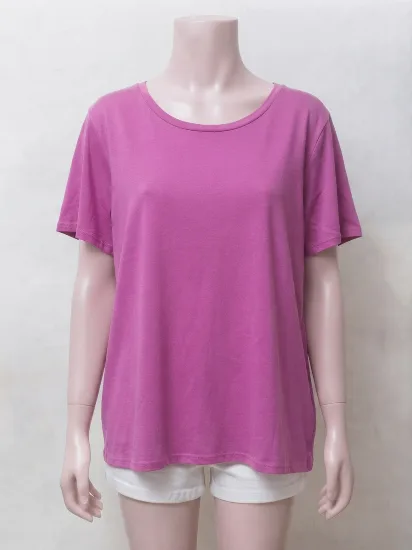 Pink Scoop-Neck T-Shirt for Women