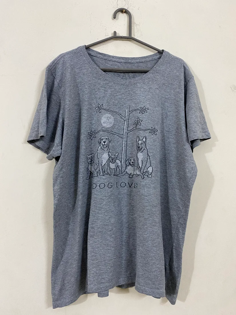 Grey Dog Lover Graphic Print T-Shirt for Women  — photo 2 of 2